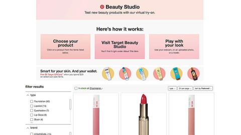 Target 'Beauty Studio' Page