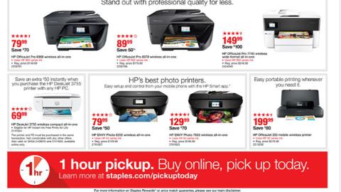 Staples '1 Hour Pickup' Feature