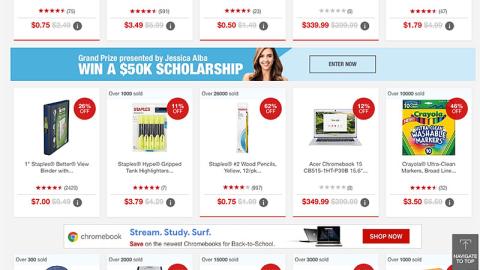 Staples 'Win a $50K Scholarship' Display Ad