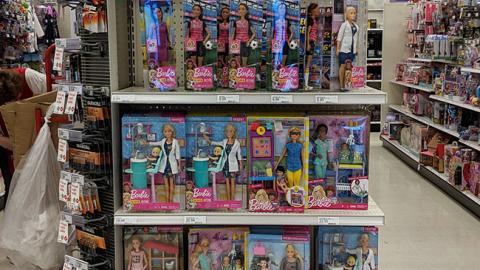 Target Barbie '60' Endcap Header