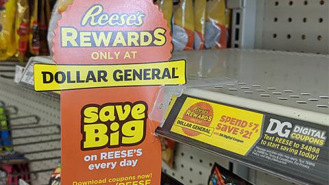 Dollar General Reese's 'Rewards' Shelf Talker
