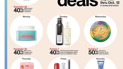 Target '14 Days of Beauty Deals' Features