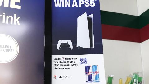 7-Eleven PlayStation 'Win a PS5' Sign