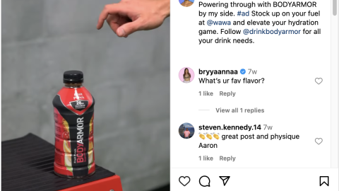 BodyArmor Wawa 'Powering Through' Instagram Ad