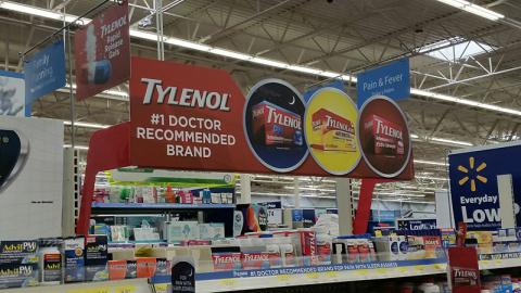 Walmart Tylenol In-Line Display