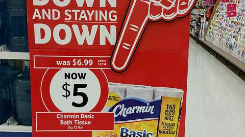 Winn-Dixie Charmin 'Prices Down and Staying Down' Standee