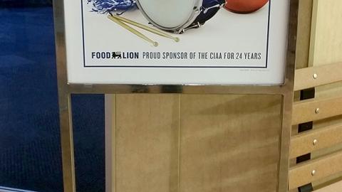 Food Lion 'Proud Sponsor of the CIAA' Stanchion Sign