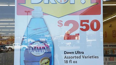 Family Dollar Dawn 'Price Drop' Window Poster