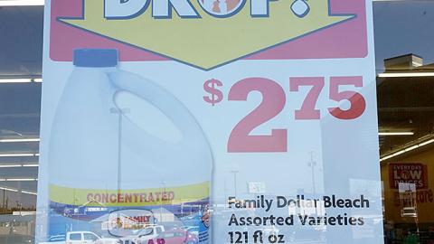 Family Dollar 'Price Drop' Window Poster