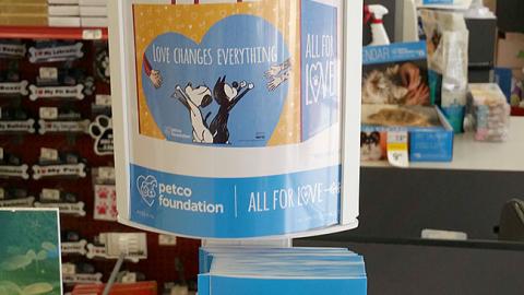 Petco 'Give a Little' Checkout Sign