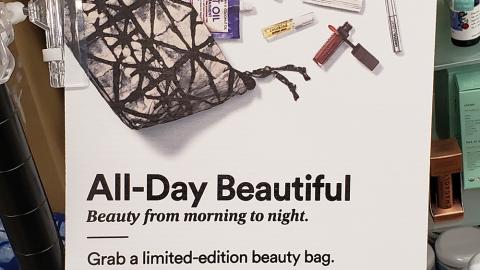 Whole Foods 'All-Day Beautiful' Rack Sign