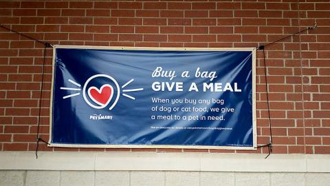 PetSmart 'Buy a Bag, Give a Meal' Banner