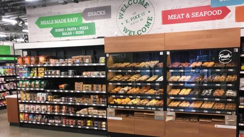 Amazon Go Grocery Directional Wall Signage