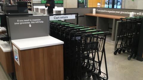 Amazon Go Grocery Staging Area