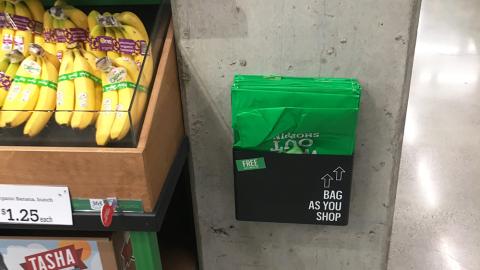 Amazon Go Grocery Reusable Shopping Bag Dispenser