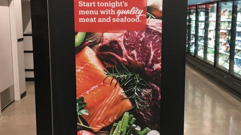 Amazon Go Grocery 'Quality Meat & Seafood' Side Panel