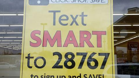 Family Dollar 'Text Smart' Window Poster