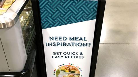 Albertsons 'Need Meal Inspiration?' Pinterest Rack 