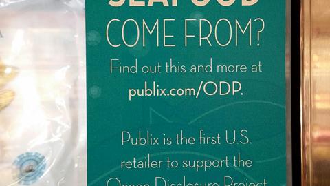 Publix 'Where Does Our Seafood Come From?' Cooler Cling