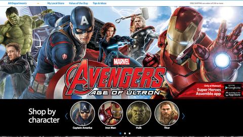 Walmart.com 'Avengers: Age of Ultron' Page