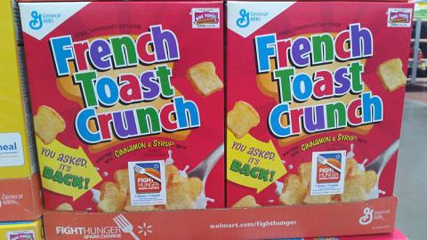 French Toast Crunch Walmart 'Fight Hunger' Packaging