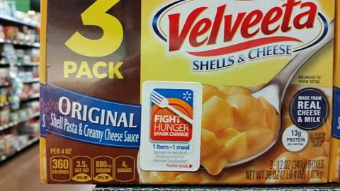 Velveeta Walmart 'Fight Hunger' Packaging