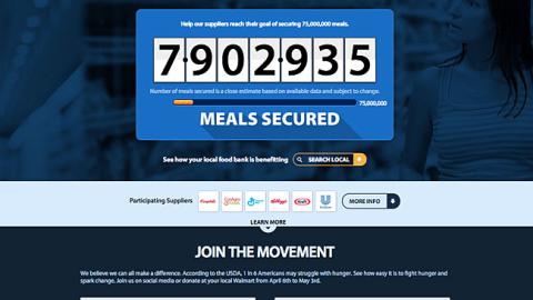 Walmart 'Fight Hunger' Web Page
