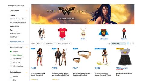 Walmart 'Wonder Woman' Shop