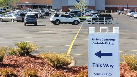 Sam's Club 'Concierge Curbside Pickup' Outdoor Sign