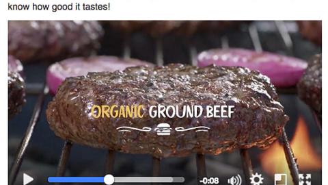 Walmart 'Organic Ground Beef' Facebook Update