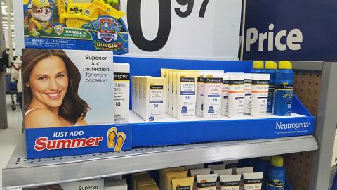 Neutrogena Walmart 'Just Add Summer' Shelf Tray