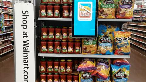 Walmart 'Fight Hunger' Smart Network Endcap
