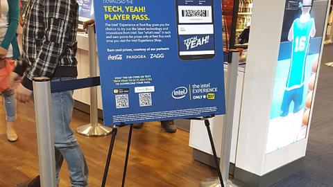 Best Buy 'Tech, Yeah! Player Pass' Easel Sign