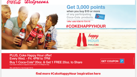 Coca-Cola Walgreens '#cokehappyhour' Promotional Site