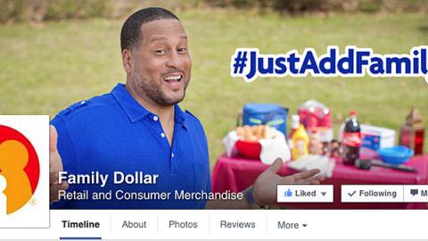 Family Dollar '#JustAddFamily' Facebook Cover