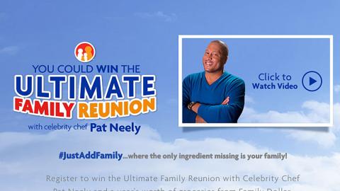 Family Dollar 'Ultimate Family Reunion' Landing Page