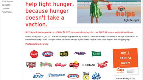 Hannaford 'Help Fight Hunger' Landing Page