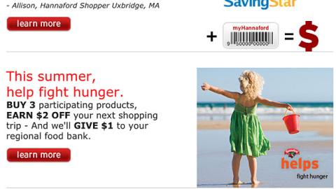 Hannaford 'Help Fight Hunger' Email Ad