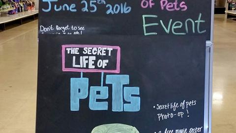 PetSmart 'The Secret Life of Pets' A-Board