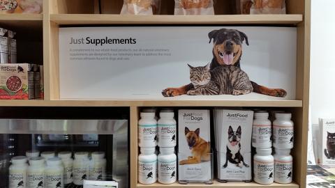 Petco JustFoodForDogs 'Just Supplements' Header Card