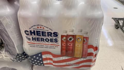 Sparkling Ice 'Cheers To Heroes' Display Packaging