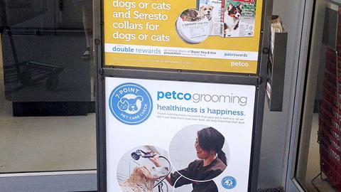 Petco 'Healthiness is Happiness' Stanchion Sign