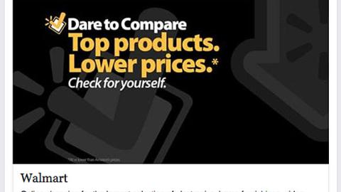 Walmart 'Dare to Compare' Facebook Update