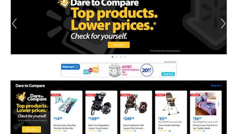 Walmart 'Dare to Compare' Home Page Ads