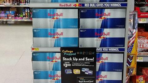 Walmart Red Bull 'College Prepped' Cross-Merchandising Incentive Sign