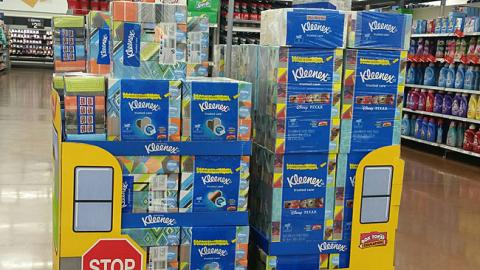 Kleenex Walmart 'Box Tops' Pallet Display