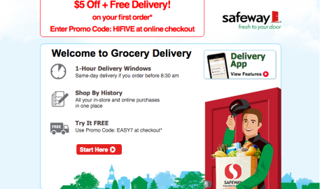 Safeway 'Free Delivery' Web Page