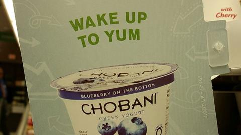 Publix Chobani 'Wake Up to Yum' Shelf Talker
