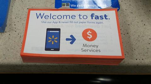 Walmart Money Services 'Welcome to Fast' Tearpad 