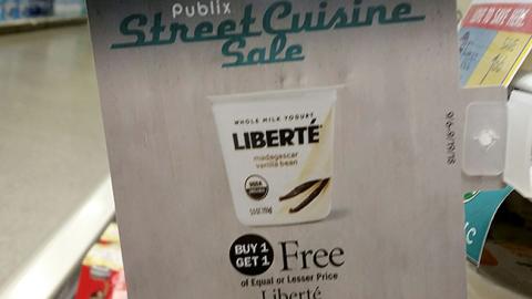 Publix Liberte 'Street Cuisine Sale' Shelf Talker